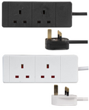 UK Extension Lead Cable Electric Mains Power 1 2 3 4 6 8 10 Gang Way Plug Socket
