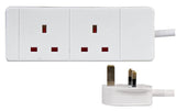 UK Extension Lead Cable Electric Mains Power 1 2 3 4 6 8 10 Gang Way Plug Socket