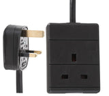 UK Extension Lead Cable Electric Mains Power 1 2 3 4 6 8 10 Gang Way Plug Socket