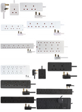 UK Extension Lead Cable Electric Mains Power 1 2 3 4 6 8 10 Gang Way Plug Socket
