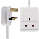 UK Extension Lead Cable Electric Mains Power 1 2 3 4 6 8 10 Gang Way Plug Socket