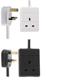 UK Extension Lead Cable Electric Mains Power 1 2 3 4 6 8 10 Gang Way Plug Socket