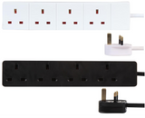 UK Extension Lead Cable Electric Mains Power 1 2 3 4 6 8 10 Gang Way Plug Socket
