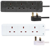 UK Extension Lead Cable Electric Mains Power 1 2 3 4 6 8 10 Gang Way Plug Socket