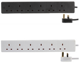 UK Extension Lead Cable Electric Mains Power 1 2 3 4 6 8 10 Gang Way Plug Socket