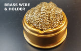 Brass Soldering Iron Wire Tip cleaner, Nozzle Cleaner Wool Sponge Ball Holder