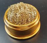 Brass Soldering Iron Wire Tip cleaner, Nozzle Cleaner Wool Sponge Ball Holder